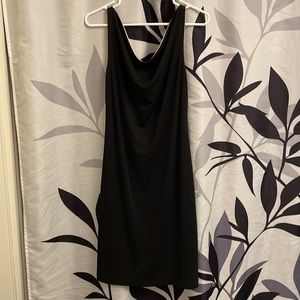 Express midi dress size 3/4 black or beige - reversible!